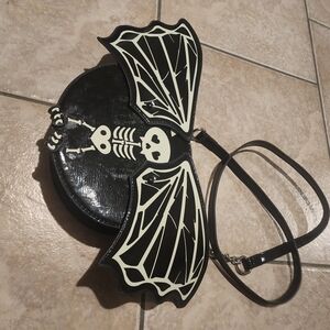 Betsey Johnson Skeleton Bat Halloween Bag